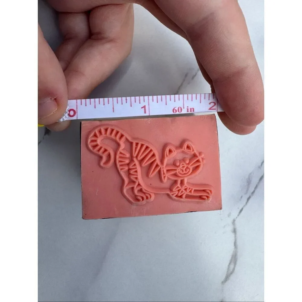New Cartoon Cat Rubber Stamp